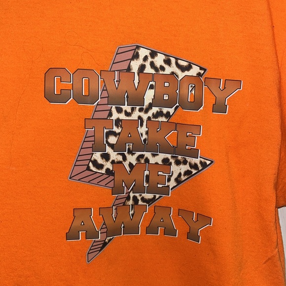 Cowboy take me away leopard print orange size large - Picture 3 of 6